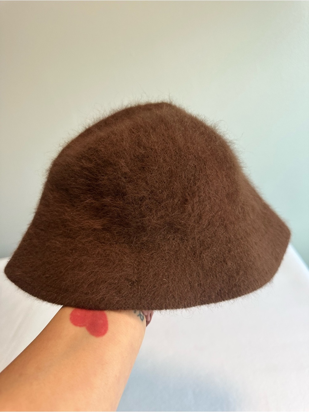 Angora Bucket Hat Brown